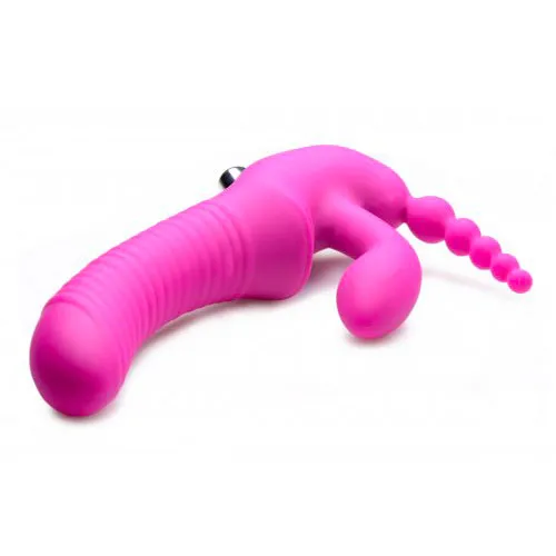 Female Sex Toys So Luxe Regal Rider Vibrating Silicone Strapless Strap On Triple G Dildo