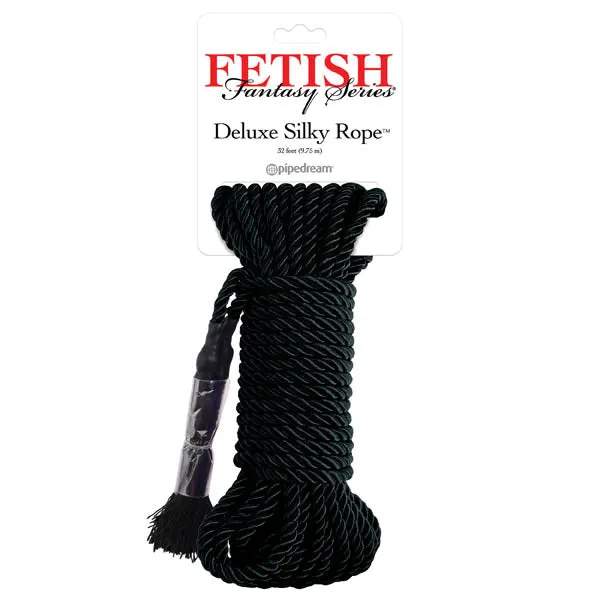 Fetish Fantasy Series Deluxe Silky Rope Black Bondage Rope 975 m Length Pipedream Couples