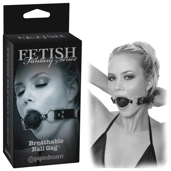 Fetish Fantasy Series Limited Edition Breathable Ball Gag Black Ball Gag Pipedream Couples