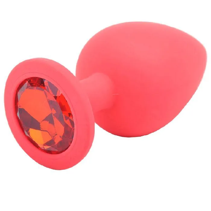 Large Red Jewelled Silicone Butt Plug Various Toy Brands Anal