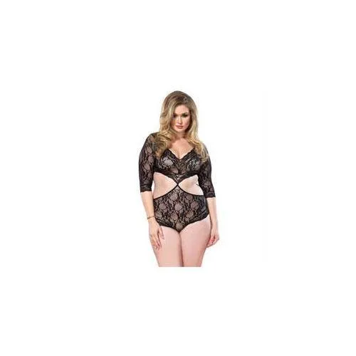 Leg Avenue Cut Out Floral Lace Teddy UK 14 to 18 Leg Avenue Lingerie Couples