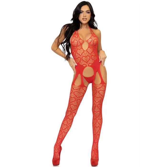 Leg Avenue Lingerie Female Sex Toys Leg Avenue Net Suspender Body UK 6 to 12