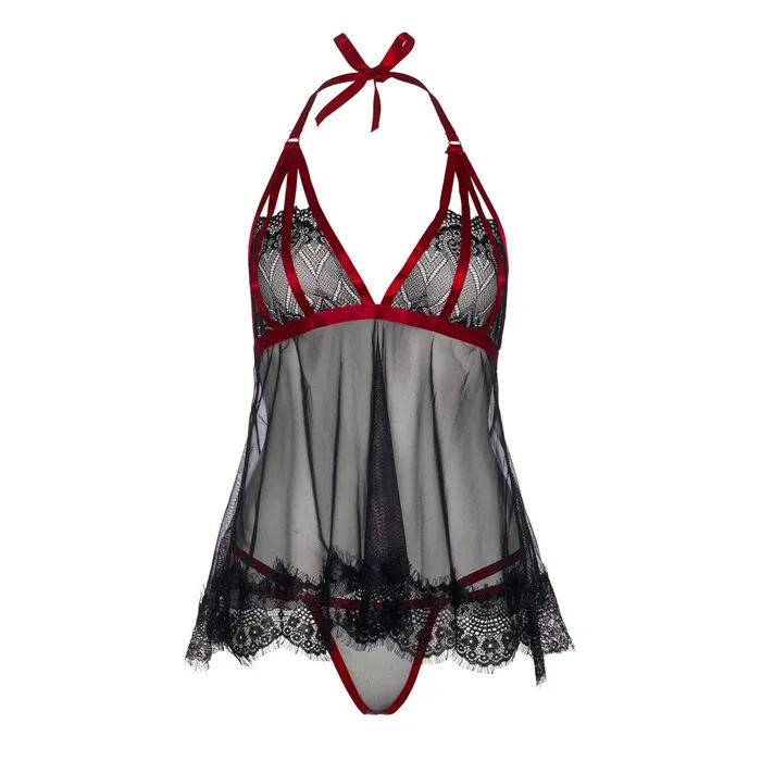 Leg Avenue Lingerie Vibrators Leg Avenue Halter Babydoll And String