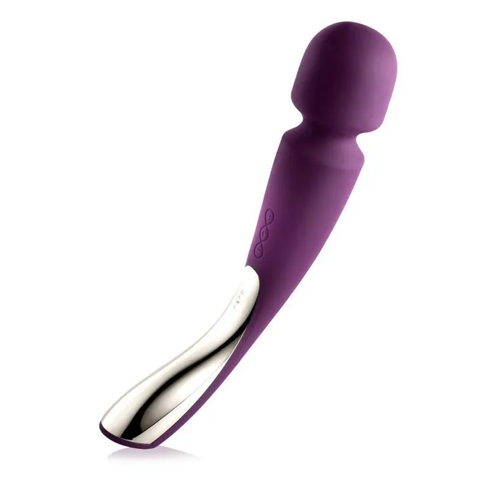 Lelo Smart Wand Medium Plum Rechargeable Vibrator Lelo Female Sex Toys