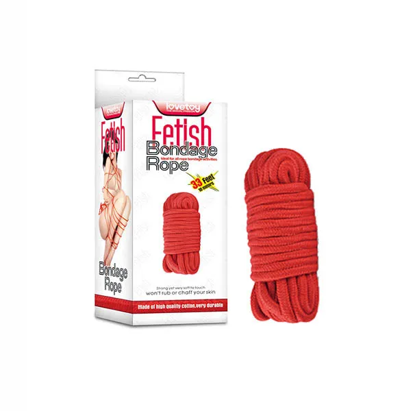 Lovetoy Couples Fetish Bondage Rope Red 10 m Length