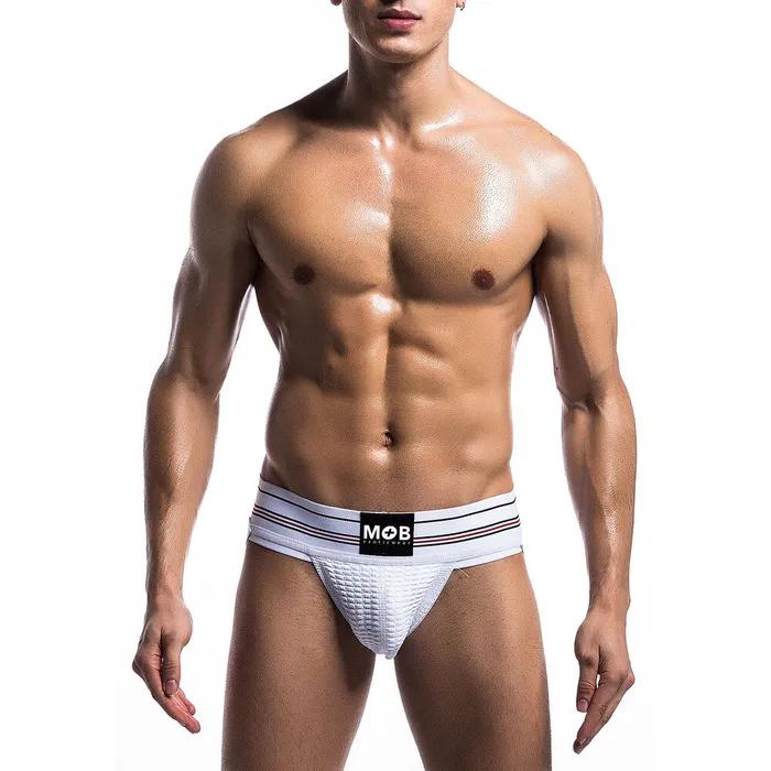 Male Basics Female Sex Toys Male Basics Fetish Classic Wide Jock Strap White Size X Large