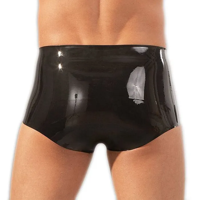 Male Sex Toys Latex Boxers With Penis Sleeve Black Size LXL The Late X