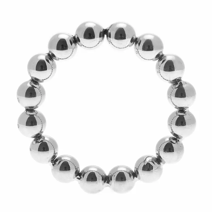 Male Sex Toys Meridian Stainless Steel Beaded Cock Ring SM So Luxe