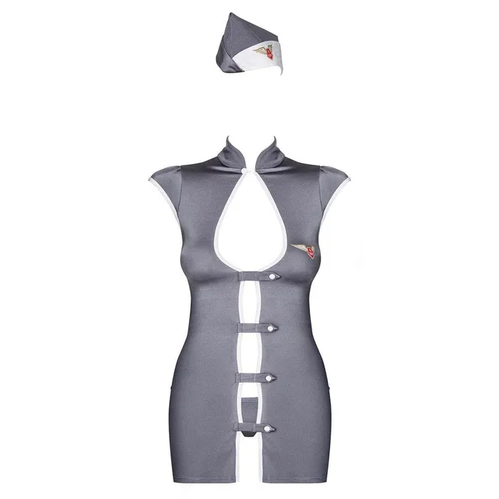 Male Sex Toys Obsessive Obsessive Grey Stewardess Costume Size LXL