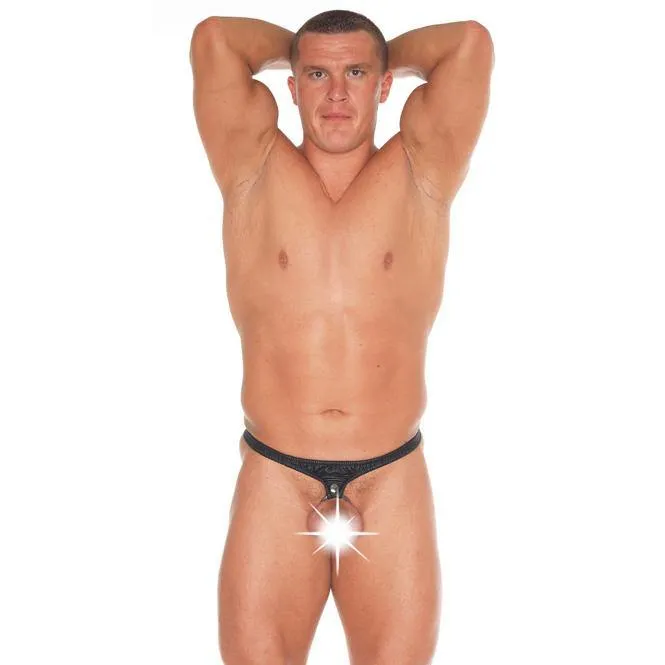 Male Sex Toys Rimba Leather Cock Ring Brief Size Small