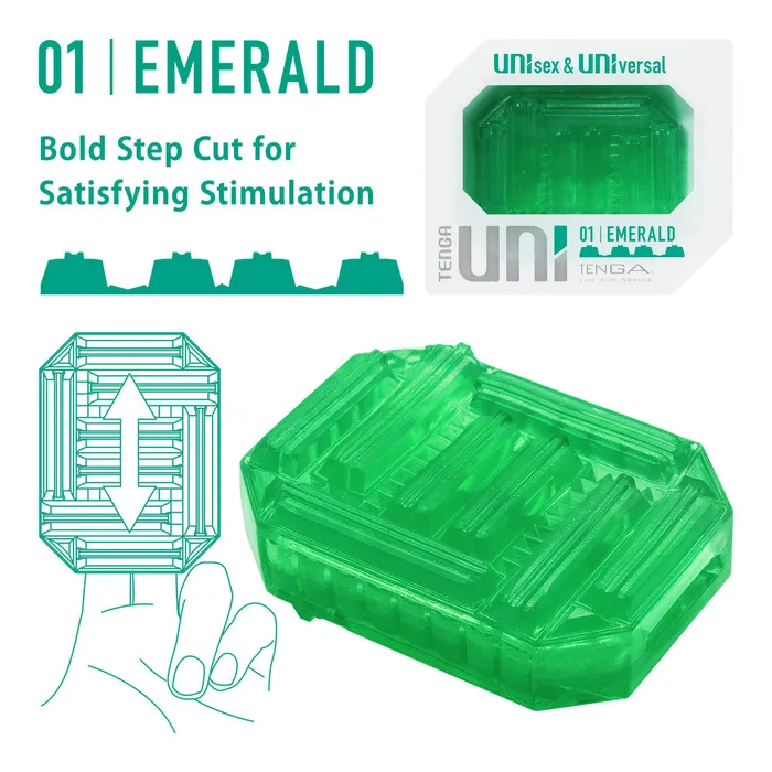 Male Sex Toys Tenga UNI Emerald Sleeve Masturbator Tenga