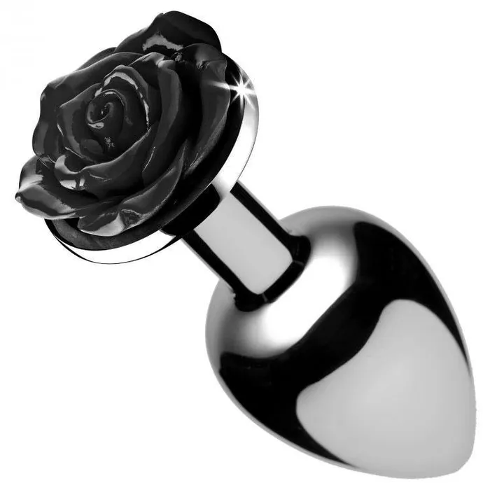 Male Sex Toys XR Brands Booty Sparks Black Rose Anal Plug Medium