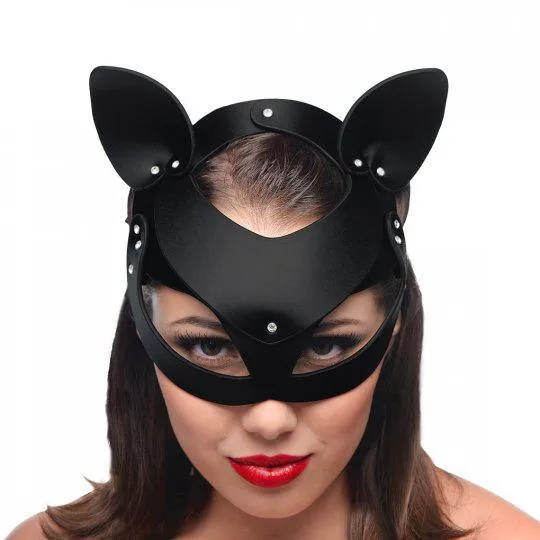 Male Sex Toys XR Brands Master Series Bad Kitten Leather Cat Mask