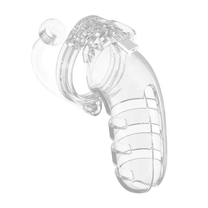 Man Cage 12 Male 55 Inch Clear Chastity Cage With Anal Plug Shots Toys Male Sex Toys