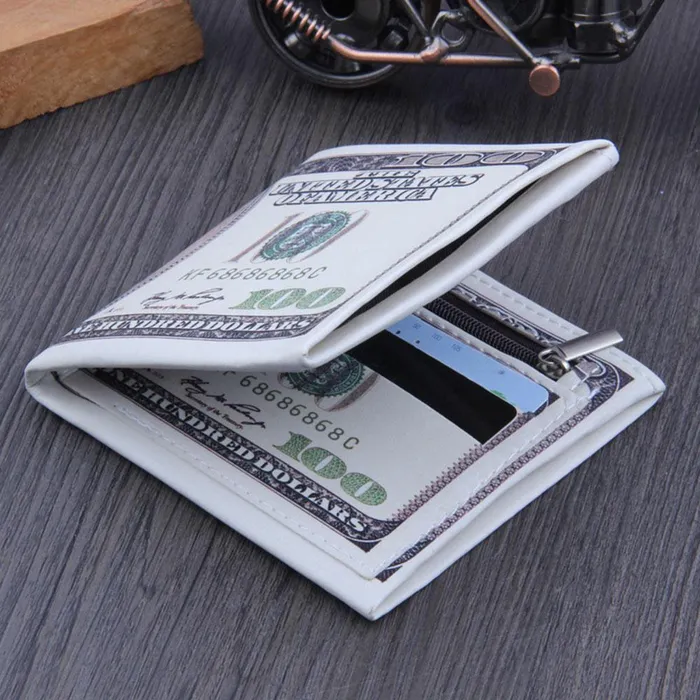 Men Women Bifold Three Options PU Wallet ID Credit Card Storage Holder Purses Fashion Money Clips Dollar Organizer Carteras DB Global Surplus Female Sex Toys