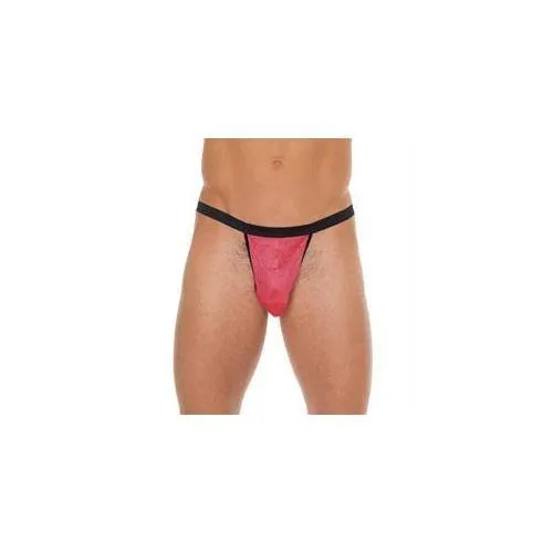 Mens Black GString With Pink Pouch Rimba Vibrators