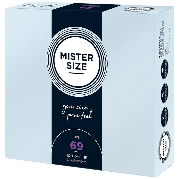 Mister Size 69mm Your Size Pure Feel Condoms 36 Pack Mister Size Male Sex Toys