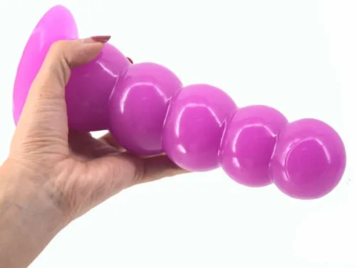 My Tiny Hole Giant Anal Beads with Suction Cup Male Sex Toys