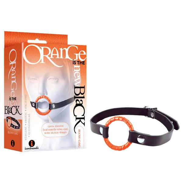 Orange Is The New Black Blow Gag BlackOrange Open Mouth Gag Icon Brands Anal