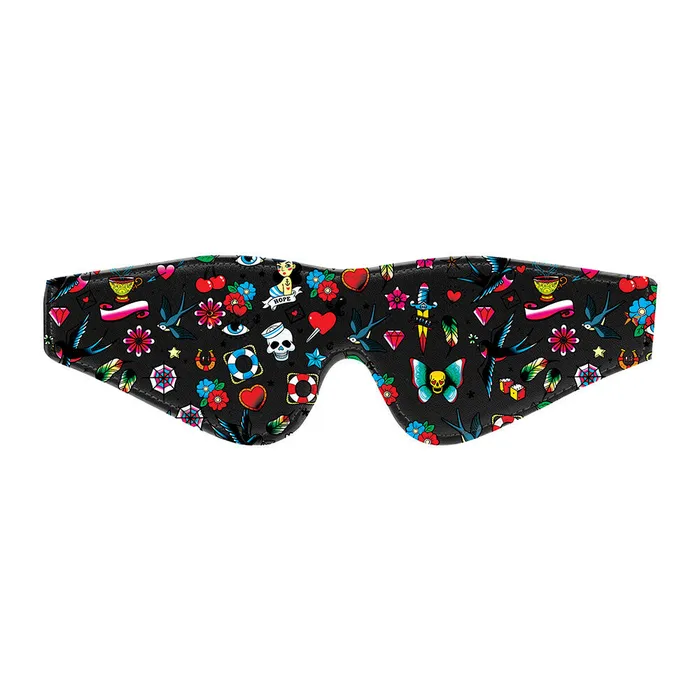 Ouch Old School Tattoo Printed Eye Mask Shots Toys Couples