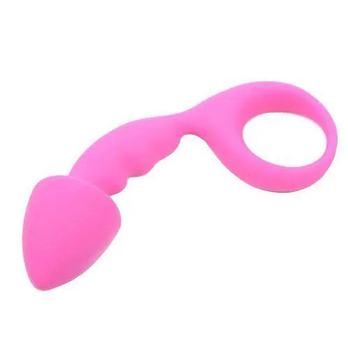 Pink Silicone Curved Comfort Butt Plug Various Toy Brands Anal