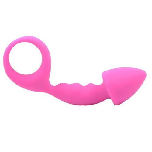 Pink Silicone Curved Comfort Butt Plug Various Toy Brands Anal