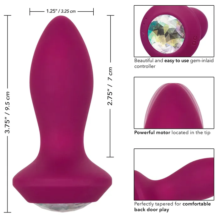 Power Gem Butt Plug Vibrating Crystal Probe PETITE So Luxe Anal