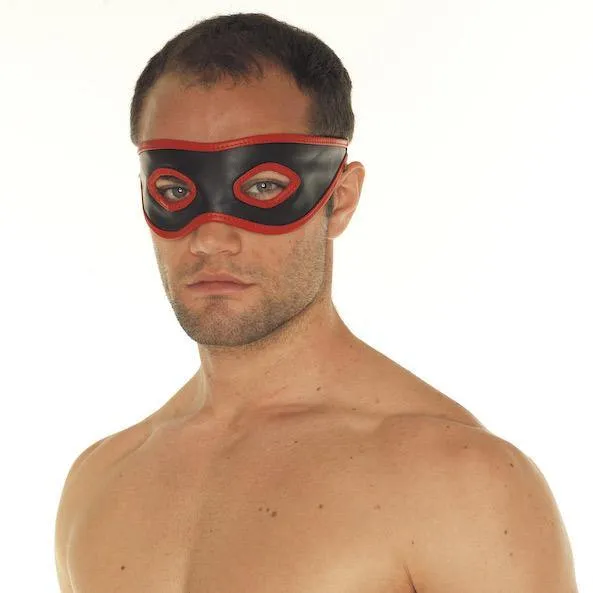 Red And Black Leather Mask Rimba Restraints Red And Black Leather Mask Rimba Restraints