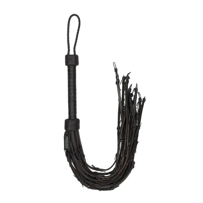 Restraints Saddle Leather With Barbed Wire Flogger 30 Inches Black Shots Toys Restraints Saddle Leather With Barbed Wire Flogger 30 Inches Black Shots Toys