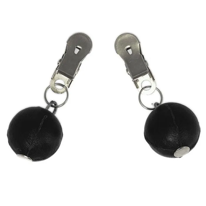 Rimba Female Sex Toys Nipple Clamps With Round Black Weights