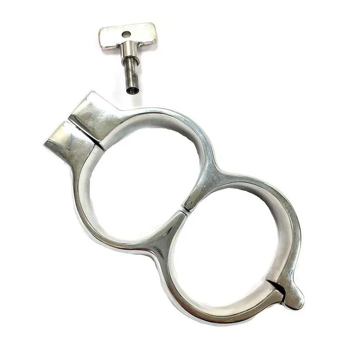 Rouge Stainless Steel Lockable Wrist Cuffs Rouge Garments Dildos