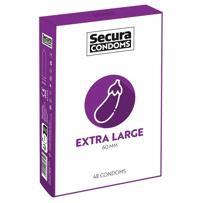 Secura Kondome Secura Condoms 48 Pack Extra Large Male Sex Toys