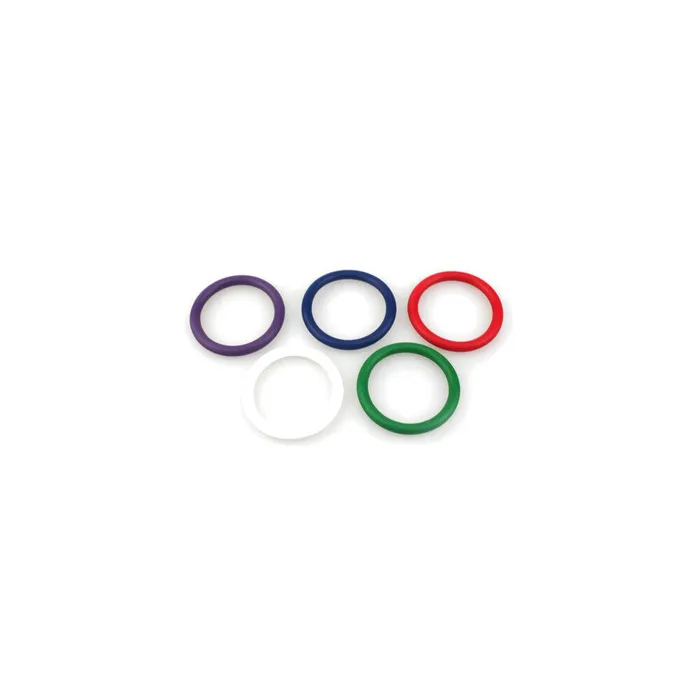 Set Of 5 Rainbow Silicone Pleasure Rings Various Toy Brands Anal