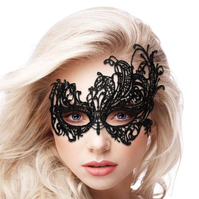 Shots Toys Ouch Royal Black Lace Mask Anal