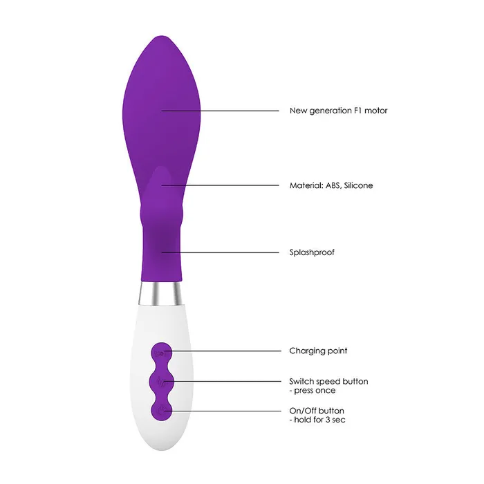 Shots Toys Vibrators Achelois Rechargeable Vibrator Purple