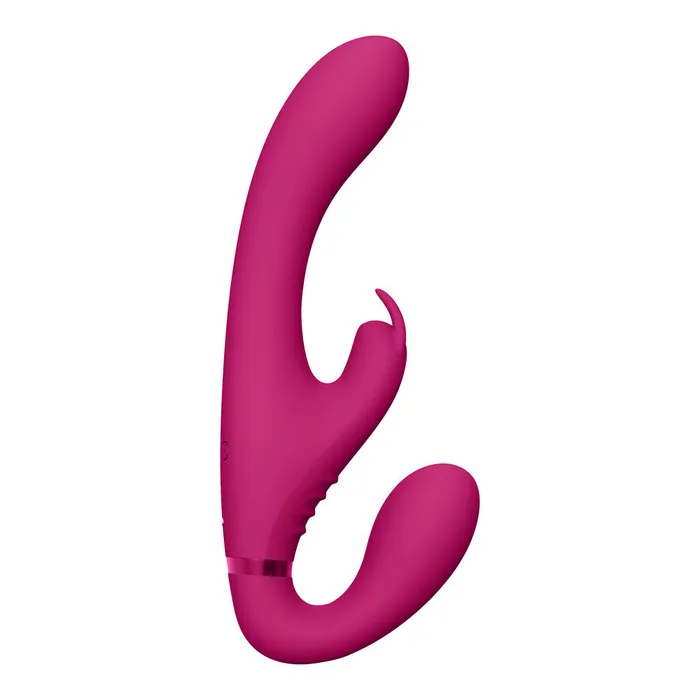 Shots Toys Vibrators Vive Suki Triple Action Strapless Strap On Vibrator Pink Shots Toys Vibrators Vive Suki Triple Action Strapless Strap On Vibrator Pink