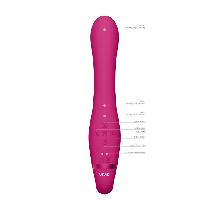 Shots Toys Vibrators Vive Suki Triple Action Strapless Strap On Vibrator Pink Shots Toys Vibrators Vive Suki Triple Action Strapless Strap On Vibrator Pink