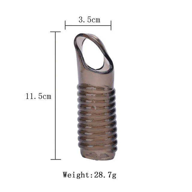 Silicone Penis Ring Adults Sex Toy for Men Vagina Condom Ribbed Multi Functional Dildo Girth Enhancer Anal Butt Plug Dick Sleeve DB Global Surplus Male Sex Toys