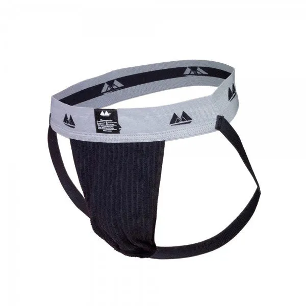 So Luxe Anal Jockstrap Black with 2 Inch Waistband