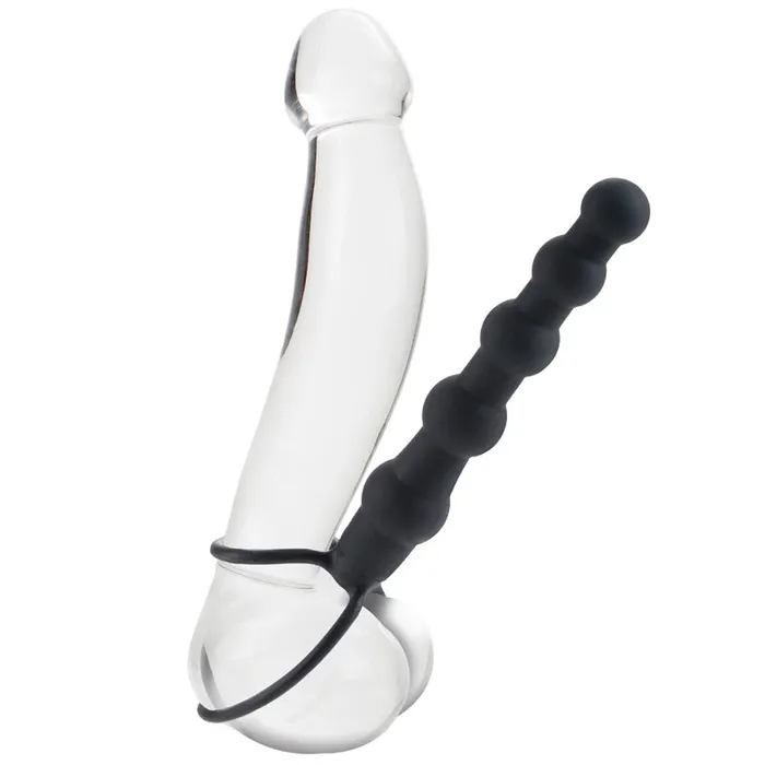 So Luxe Anal Love Rider Beaded Dual Black Penetrator