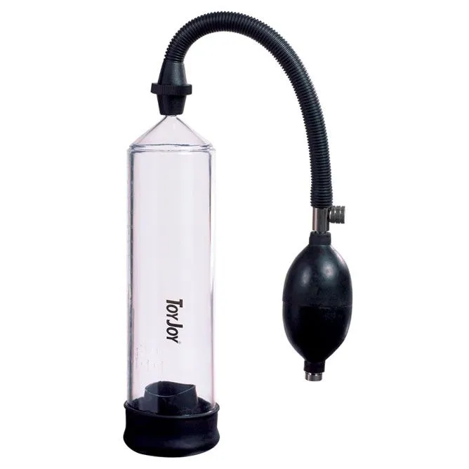 So Luxe Male Sex Toys Toy Joy Rock Hard Black And Clear Penis Power Pump