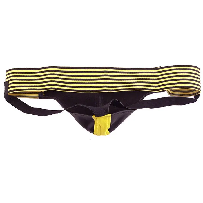 So Luxe Rouge Garments Jock Black And Yellow Anal