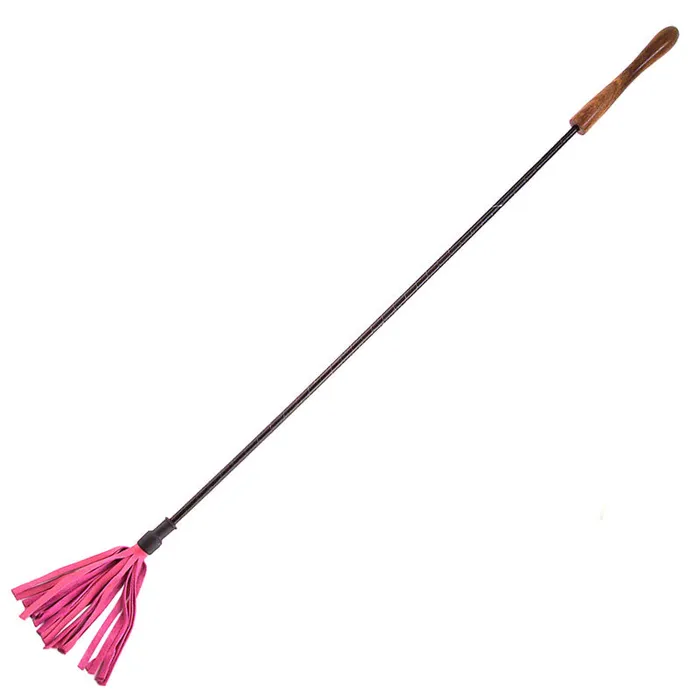 So Luxe Rouge Garments Riding Crop With Wooden Handle Pink Vibrators