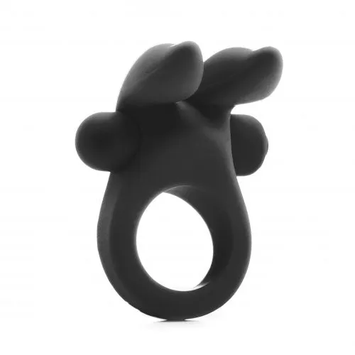 So Luxe Shots Rabbit Vibrating Cockring Black Vibrators