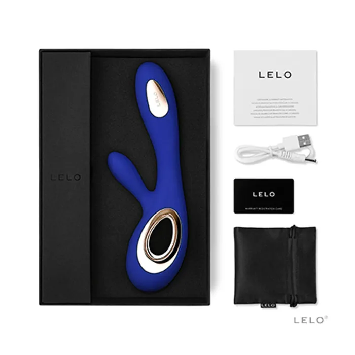 So Luxe Vibrators Lelo Soraya Wave Midnight Blue Dual Rechargeable Vibrator