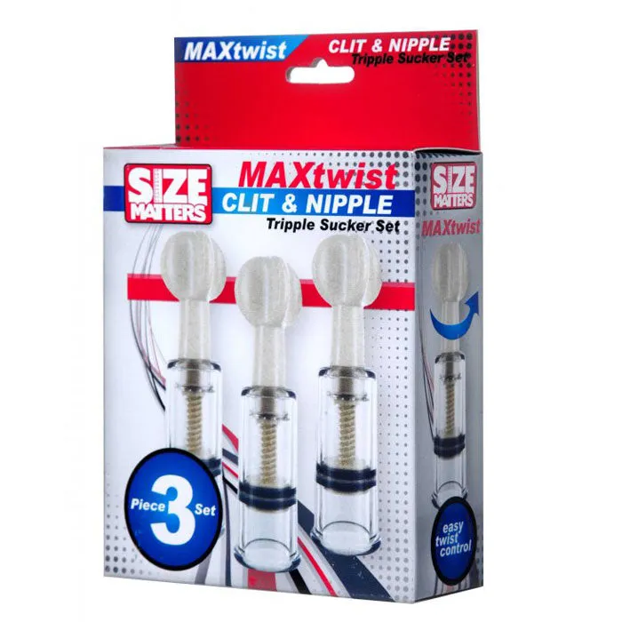 So Luxe Vibrators Max Twist Clit and Nipple Triple Sucker Set