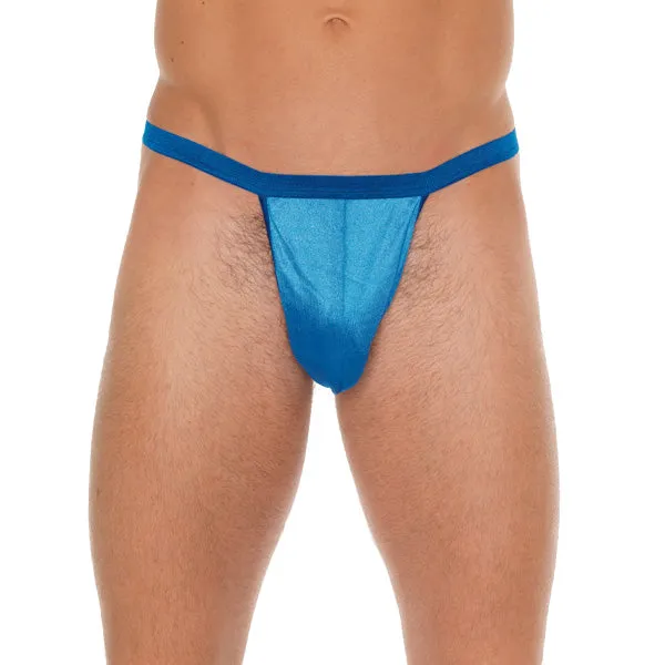 So Luxe Vibrators Mens Blue GString With Pouch