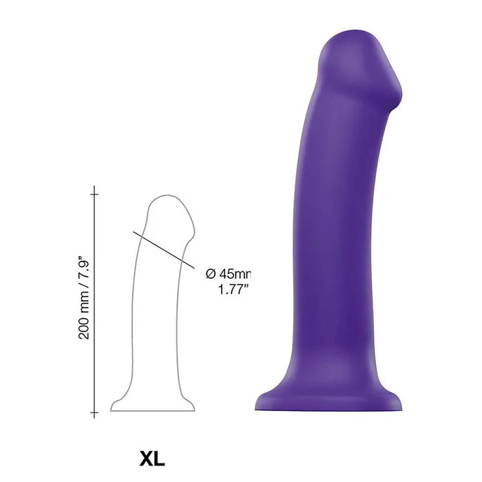 Strap On Me Strap On Me Silicone Dual Density Bendable Dildo XLarge Purple Dildos