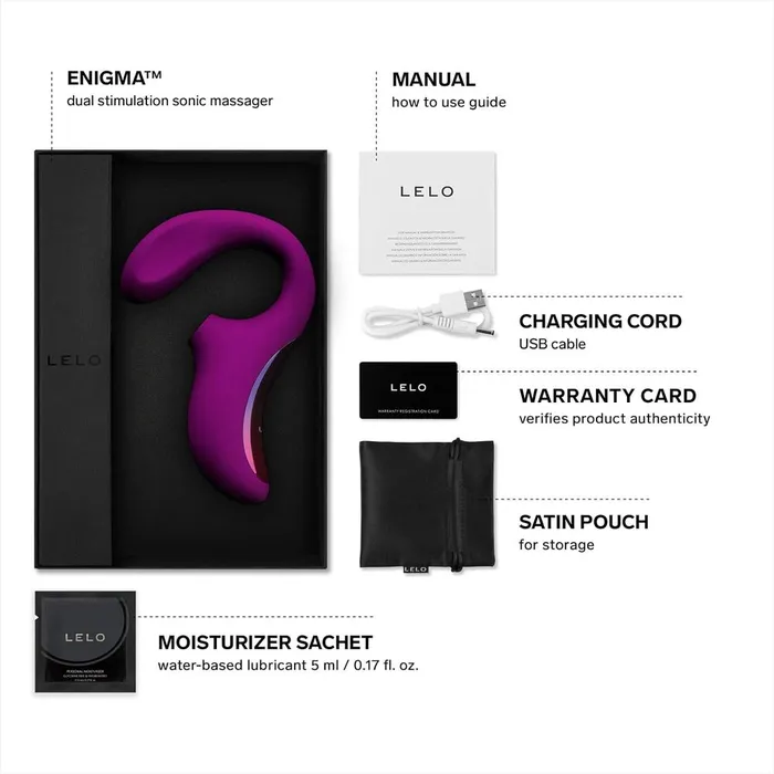 Vibrators Lelo Lelo Enigma Dual Massager Deep Rose Vibrators Lelo Lelo Enigma Dual Massager Deep Rose