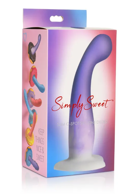 CURVE TOYS Simply Sweet 7 Inch Slim GSpot Dildo Dildos